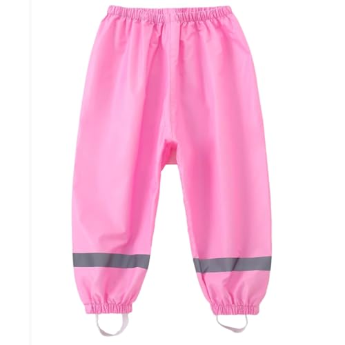 YIQAUMA Boys Girls Toddlers Waterproof Rain Pants Mud Proof Lightweight Splash Pants (US, Age, 5 Years, 6 Years, Pink)