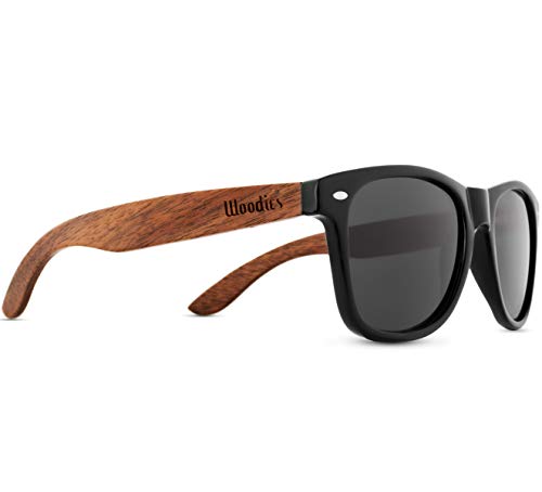 Woodies Walnut Wood Sunglasses for Kids with Polarized Lenses