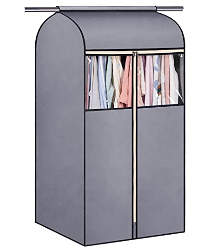 MISSLO Housse de rangement à suspendre pour vêtements - 109,2 cm - Anti-poussière - Avec fenêtre transparente Cover