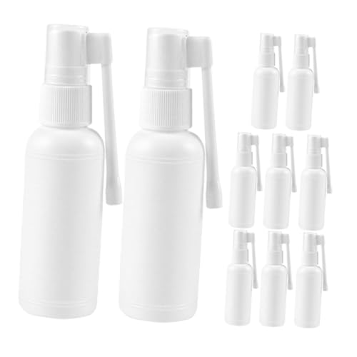 MOTHNUR 10 piezas Botellas Spray Nasal Blancas Reutilizables Pulverizador Fino Portátil de Viaje y Exterior