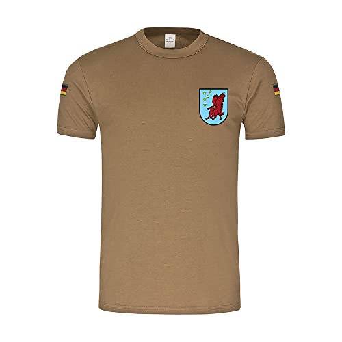 T-shirt combat Copytec kaki S anti-transpiration avec imprimé régiment hélicoptère