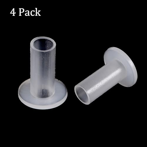 Kozelo 10 Stück Nylon-Flanschbuchsen [8mm Bohrung x 10mm Außendurchmesser x 25mm Länge] Nylon-Kunststoffbuchsen für Wellen, weiß