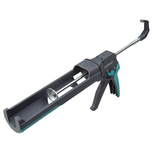 wolfcraft Pistola de sellado MG 400 ERGO I 4354000 I Pistola ergonómica con ajuste de la anchura del mango para silicona, acrílico y adhesivos en cartuchos de 310 ml
