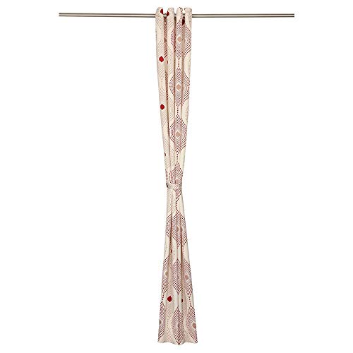 Image of Swayam 80% Blackout Polyester Door Curtain for Living Room & Bedroom | 7.5 Feet | Room Darkening Curtain with Eyelets | Pack of 1 | Geometric Design - Beige