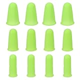 uxcell Silicone Finger Protectors, Anti-Slip Finger Cover, Finger Tips for Sewing, Sorting Paper, Green, 3 Sizes, 12 Pcs