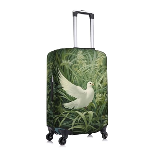 Grass And Dove Print Luggage Suitcase Cover Protector Luggage Washable Covers With Concealed Zipper3