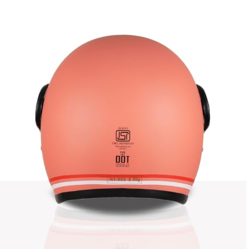 Image of TVS MissFit Women's Open Face Helmet | Lightweight Shell | Pastel Colors Designed Exclusively for Women | Extreme Comfort Fit for Girls | Clear Visor | DOT & ISI Certified
