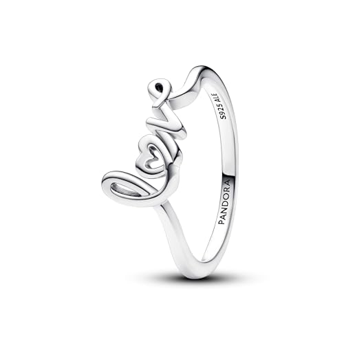 Pandora Moments Bague Love en argent sterling, taille 54