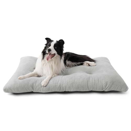 Bedsure Washable Dog Crate Bed for Extra Large Dogs, Comfort Fluf...