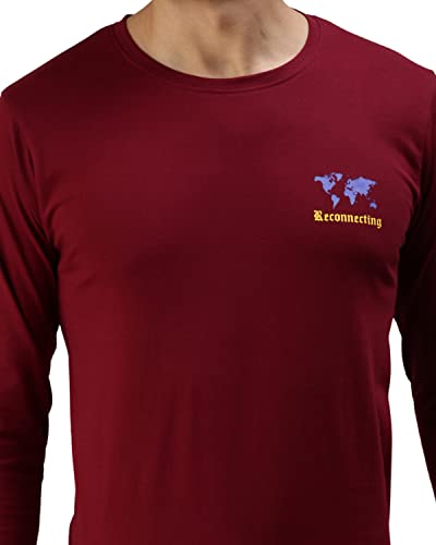 Image of Veirdo Pure Cotton Full Sleeves Round Neck Cool & Stylish Graphic Printed T-Shirt for Men & Boys