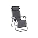 greemotion Silla plegable "Teramo" con respaldo y asiento cómodo para jardín, terraza o patio, Con cojín reposacabezas, Acero y textileno, gris