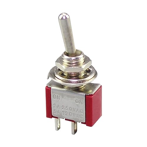 Interrupteur à bascule miniature rouge ON-OFF 3A 250V en lot de 20 pièces pour circuit électrique