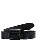 Marca: Jack&Jones JACK & JONES JJILEE LEATHER BELT NOOS, Cinturón Hombre, Negro (Black), 105 cm (Talla del fabricante: 105)