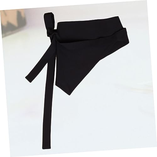 Fashionable Triangle Belt Knotted Irregular Waistband Black Corset Top Belt for Women3
