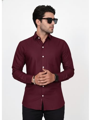 Image of Diverse Men's Solid Formal Shirt | Premium Poly Cotton Full Sleeve Regular Fit Shirt for Men | Stylish Office, Business & Casual