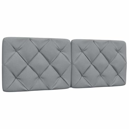 Homgoday Arredo Cuscino Testiera Grigio Chiaro 140 cm in Tessuto,Arredo Letto Giroletto Telaio, Letto Struttura, Telaio, Letto Moderno Struttura Soggiorno Camere da Letto MEDELLO4019219