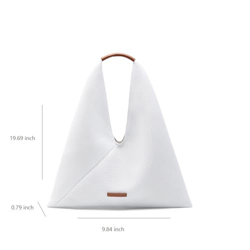 Image of NEWBELLA Anne Knitted Shoulder Hobo Bag City Chic Sporty Women Hobo Handbags (White)