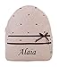 NENEL Mochila Infantil Personalizable de Ecopiel - Mochila Bebé - Modelo Alaia - Color Rosa/Granate - Medidas 11 x 24 x 30 cm - Personalizar Regalos - Handmade - Hecho en España