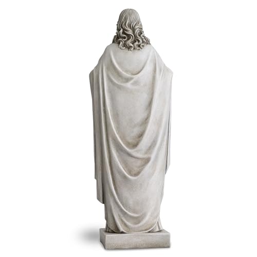 Estatua Grande Sagrado Corazón de Jesús 24.7 pulg miniatura 6
