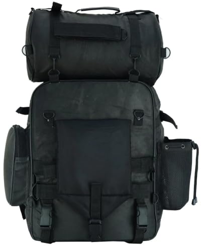 Bolsa Sissy Bar para Motocicleta Daniel Smart con Múltiples Bolsillos Negra miniatura 6