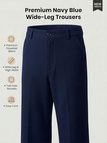 Image of Women's Formal Trousers | Stretch & Regular Fabric Options | Straight Fit Office Wear Pants with Pockets | Casual Trouser for Womens