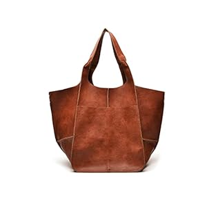 NICOLE & DORIS Damestas, grote schoudertas, shopper, zachte leren tas, lichte tote tas, hobo handtas, grote schoudertas, opvouwbare draagtas