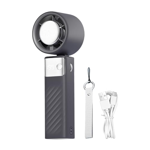 Ventilador de refrigeración portátil, dispositivo sin aspas que funciona con pilas, dispositivo de pantalla digital, escenario de viaje al aire libre para mujeres, hombres, niños, camping, vacaciones