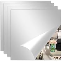 Abyssaly 4 Piezas Espejo Adhesivo Pared Armario, Espejos