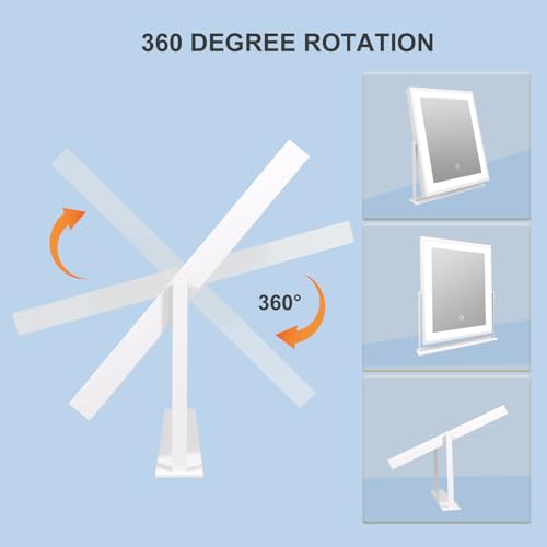 Espejo Beelux para maquillaje con luz LED ajustable 11" miniatura 4