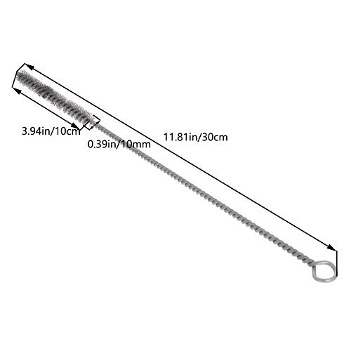 Image of Utoolmart Steel Wire Cleaning Brush, Spiral Power Tube Cleaner, 0.4-inch Diameter 12-inch Length, 10pcs