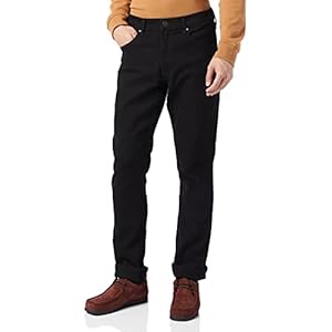 Wrangler Authentic Regular Jeans, Noir (Rinse 107), 44W / 32L Homme