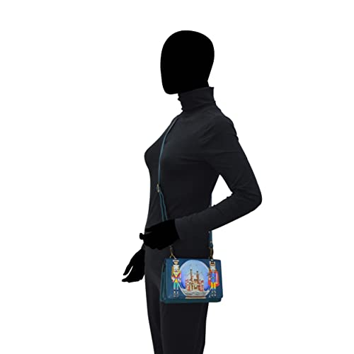 Anna by Anuschka Women's Hand-Painted Genuine Leather 4-In-1 Organizer Crossbody/Belt Bag/Clutch/Wristlet4