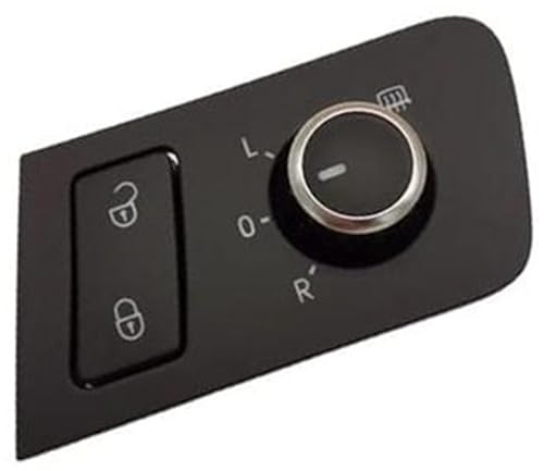 Ensemble chromé de commande pour interrupteur de rétroviseur intérieur de voiture premium