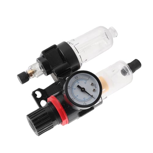 Yosoo Health Gear Druckluftwerkzeug Set mit 1/4 Zoll Luftkompressor, Präzisionsfilterregler, Wasserdruckanzeige, Feuchtigkeitsabscheider, Ölabscheider, Schmierwerkzeug