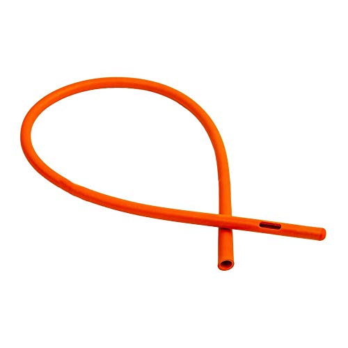 HealthAndYoga™ Enema Rubber Colon Tube - Closed End (20” x 24 FR) - Long Red Latex Hose for Higher Deeper Gut Cleanse – Compatible Replaceable Supplies - Coffee Enema & Gerson’s Therapy (Pack of 1)