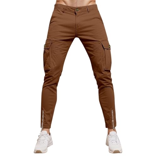Mens Stretch Cargo Joggers Casual Jogging Pants Tactical Hunting Pants Relaxed Fit Tapered Sweatpants with Multi-Pockets Fall Fashion Stretchy Work Pants for Men