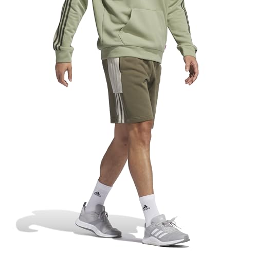 adidas Mens Essentials 3-Stripes Fleece Color Block Shorts3