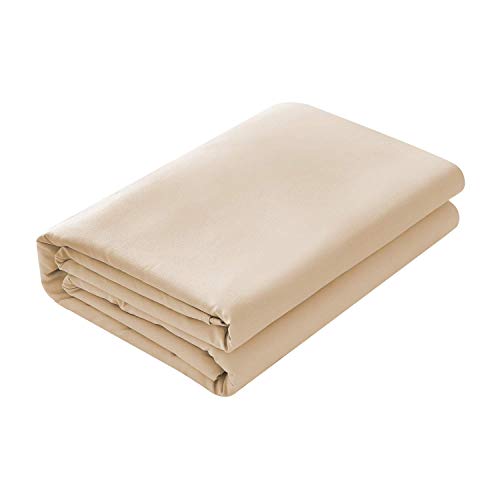 Ethereal Bedding Ultra Soft 800 Thread Count Egyptian Cotton 1-Piece Flat Sheet (Top Sheet) Solid Beige King Size