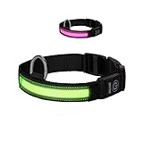 【Resistente al Agua y al óxido】- Nobleza LED Pet Collar avanzar en el peso ligero, fuerte, duradero, y wterproof, puede trabajar en todas las condiciones climáticas y fácil de ser limpiado. ¡Calidad Premium brillante collar de perro, que vale la pena!