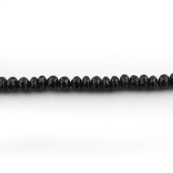 Perles onyx noir facettées 9mm rondelles de qualité supérieure pour bijoux artisanaux