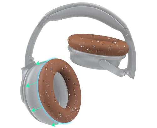 Image of SOULWIT Silicone Ear Pads Cover Protector for Bose QuietComfort QC15 QC25 QC2 QC35 QC45 /Ae2 Ae2i Ae2w /SoundTrue & SoundLink AE Headphones Cushions, Sweatproof, Easily Washable - Coffee