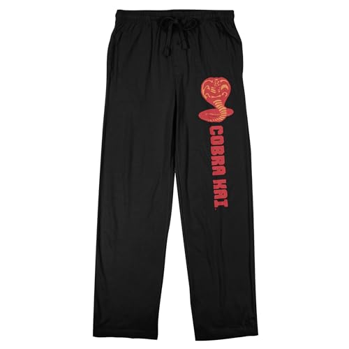 Cobra Kai Snake Logo Men's Black Sleep Pajama Pants