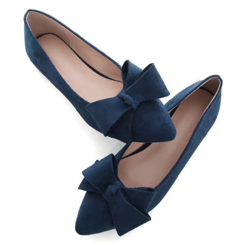 Image of Stunner Womens Flats Fashion Pointed Toe Bowknot Ballet Flats Cute Slip On Dress Flats Comfortable Party Wedding Flats2