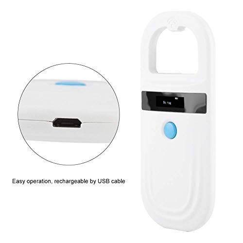Lazmin Portable Pet ID Reader, Rechargeable Handheld Microchip Scanner Pet Tag Scanner, USB Interface and OLED Display Screen - Image 4