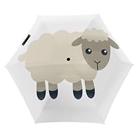 Qjjinxior Folding Umbrella, Sheep Umbrella,5 Fold Travel Umbrella for Windproof, Rainproof