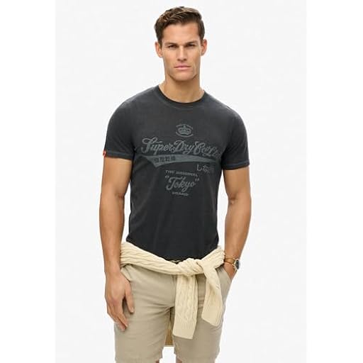 Superdry, T.Shirt Workwear Washed Relaxed tee, M1012129A, Black Marl, XL, Hombre | Ya disponible en tu tienda friki favorita! En mundofriki.es! Superdry, T.Shirt Workwear Washed Relaxed tee, M1012129A, Black Marl, XL, Hombre | Ya disponible en tu tienda friki favorita! En mundofriki.es!