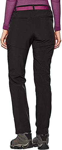 Tofern Women Pants Outdoor Softshell Fleece Lined, Hiking Ski Snowboard Pants, Waterproof Women's Pants With Zip And Belt Black #TOP1