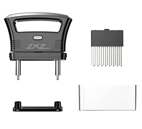 Image of ZXZ Meat Tenderizer Easy to hold large handle | Detachable 48 stainless steel blade | Easy To Use & Clean (Black)