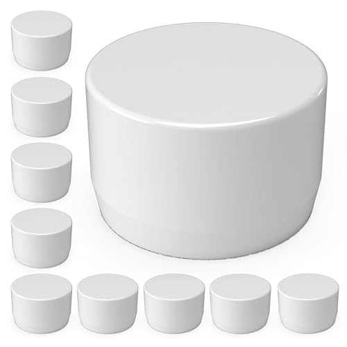 FORMUFIT F114EEC-WH-10 PVC External End Cap, Furniture Grade, 1-1/4