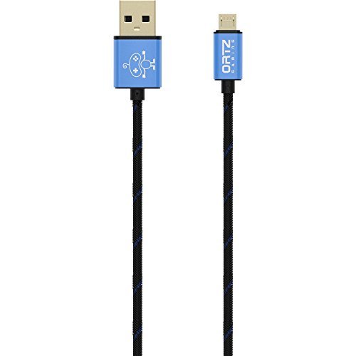 Ortz 10-Feet Charging Cable [Rapid Charge] for PS4 Controller/Android Phone/Xbox One - 3M Micro USB [Extra Long] - Premium Quality - Lead for Android Phones - Best USB Data Charger [Gold Plated]